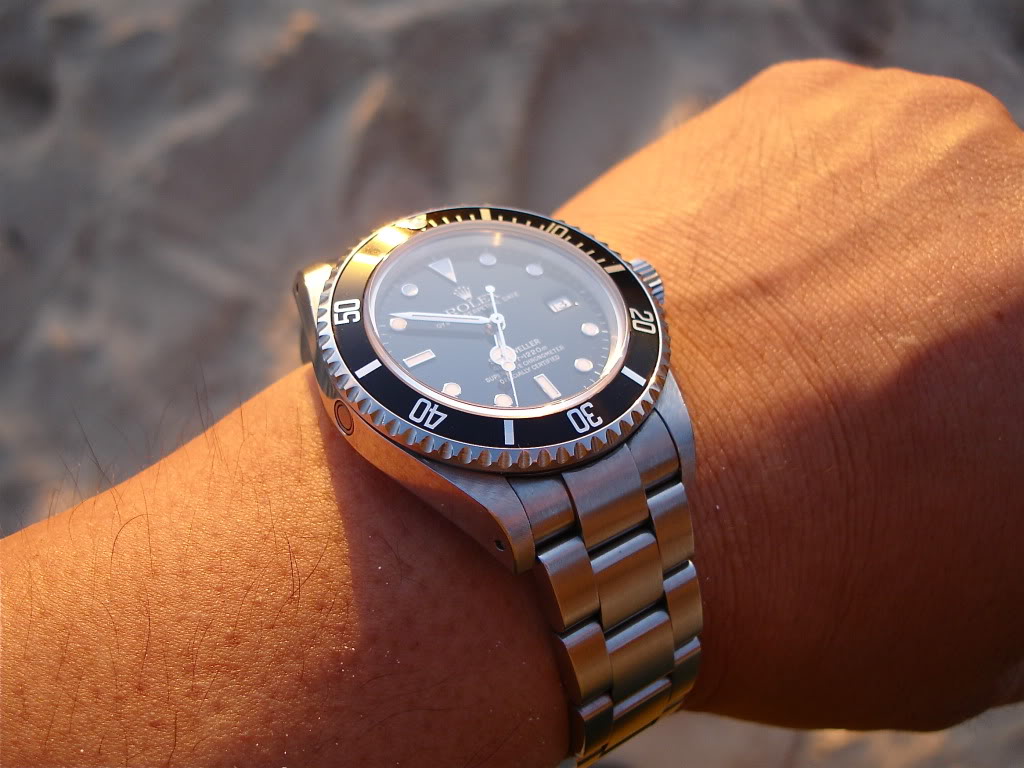 rolex on a wrist after a rolex watch repair